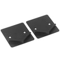 thumbnail image 4 of 2Pcs Shower Curtain Rod Holder Square End Wall Mount Retainer Bathroom Accessories Black, 4 of 6