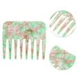 thumbnail image 2 of Unique Bargains 1 Pc Portable Marble Wide Tooth Comb Green Acetate Sheet, 2 of 5