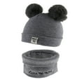 thumbnail image 2 of 2pcs Set Hat Gorro de Gorro con Pompón para - gris, tal se describe, 2 of 8
