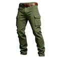 thumbnail image 2 of LTTVQM Mens Hiking Pants Stretchy Ripstop Lightweight Breathable Outdoor Fishing Cargo Pants with Pockets Travel Casual Work Work Pants Army Green L, 2 of 5