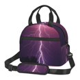 thumbnail image 1 of Balery Thunderstorm Violet Purple Bolsa de Almuerzo Impresa, Caja de Almuerzo Reutilizable, Bolsa Térmica Aislada para Almuerzo, Bolsa Antiderrames, 1 of 7