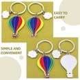thumbnail image 3 of MOVTOTOP Hot Air Balloon Keychain for Women Men Decorative Metal Keyring Multi Color 3Pcs, 3 of 6