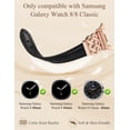 thumbnail image 3 of Wearlizer Celtic Knot Leather Band Compatible with Samsung Galaxy Watch 8 40mm 44mm & Watch 8 Classic 46mm, Slim Dressy Leather Strap for Women with Designer Interlock Buckle, 3 of 6