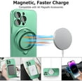 thumbnail image 2 of Compatible with iPhone 14 Pro Max Case with Magnetic Ring Holder [Compatible with Magsafe & Camera Lens Protector] Soft TPU Shockproof Kickstand Phone Case for iPhone 14 Pro Max Green, 2 of 6