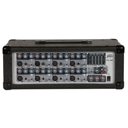 PVi Powered Mixers are easy to use & transport, & are designed w/exclusive techonology. w/8 balanced XLR microphone inputs w/Tape/CD inputs