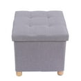 thumbnail image 2 of Taburete de silla de almacenamiento MDF y tejido Caja de almacenamiento plegable Asiento cuadrado Reposapiés de silla Reposapiés de silla y cubo de asiento Perfecto para uso Anggrek Otros, 2 of 8