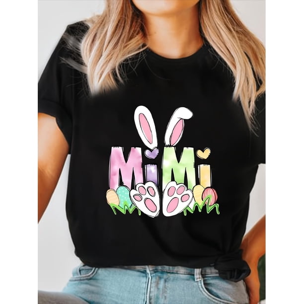 Camiseta de algodón extragrande para mujer: Top suave de manga corta con cuello redondo y estampados abstractos, 1 pieza, camiseta informal