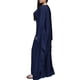thumbnail image 3 of Vestido Islámico Elegante de Color Liso con Mangas Murciélago para Mujer. Azul Marino L, 3 of 7
