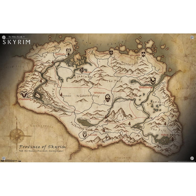 Skyrim Map.pdf Printable Skyrim Map With Locations Map Overhaul Hold/Region