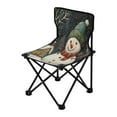 thumbnail image 2 of WOBOGO Winter Snowman Camping Chair Convenient Four Corner Backrest Folding Stool Can Hold Up to 220lbs, 2 of 8