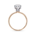 thumbnail image 4 of IGI Certified Lab Grown Diamond Engagement Ring | Center 8mm Cushion Cut Solitaire Stackable Promise Rings For Women In 18K Solid Rose Gold | F-G, VS-SI Quality (2.95 Ctw) Ring Size-10, 4 of 7