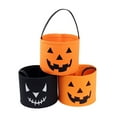 thumbnail image 5 of XINYU Halloween Trick or Treat Baskets，Halloween Fall Pumpkin Creative Buckets, Candy Tote Gift Bags for Kids Decorations Party Favors Supplies,Black, 5 of 5