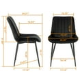 thumbnail image 4 of XINMICS Black Dining Chairs Set of 2 Modern Velvet Dining Room Chairs, 4 of 8