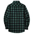 thumbnail image 4 of Boys Plaid Shirts Long Sleeve Button Down Flannel Shirt Casual Tops Comfy Lapel Checkered Shirt Tops For Kids,Flannel Shirt Boys 14-15 Years, 4 of 7