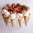 thumbnail image 2 of 16-Capacity Clear Acrylic Ice Cream Cone Sushi Hand Roll Stand Holder Display Stand for Buffet Wedding Display - 3CM, 2 of 3