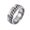 Silver, variant on Men's Women's Stainless Steel Rototable Roman Numberal Chain Ring Silver Size 12