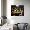 thumbnail image 3 of COMIO Cassius Marcellus Coolidge A Friend In Need Dogs Playing Poker Kitsch Animal Painting Artwork Living Room Canvas Photos for Wall Decor Modern Vintage Kitchen Decorations (20x16inch,Framed), 3 of 4