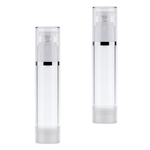 2 Bomba De Maquillaje Portátil Botella De Vacío Loción De Crema Botella Líquida - 50ml Salvador Botellas de maquillaje con bomba