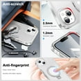 thumbnail image 4 of Dteck for iPhone 14 Case with Invisible Magnetic Ring Stand, Military-Grade Frosted Case with Built-in Screen Protector for iPhone 14 Case Compatible with MagSafe,Translucent, 4 of 6