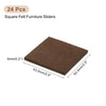 thumbnail image 2 of Uxcell Furniture Pads, 24Pcs Square Self Adhesive Felt Furniture Pads, Floor Protectors for Furniture Feet Chairs Legs 2.5" Brown, 2 of 6