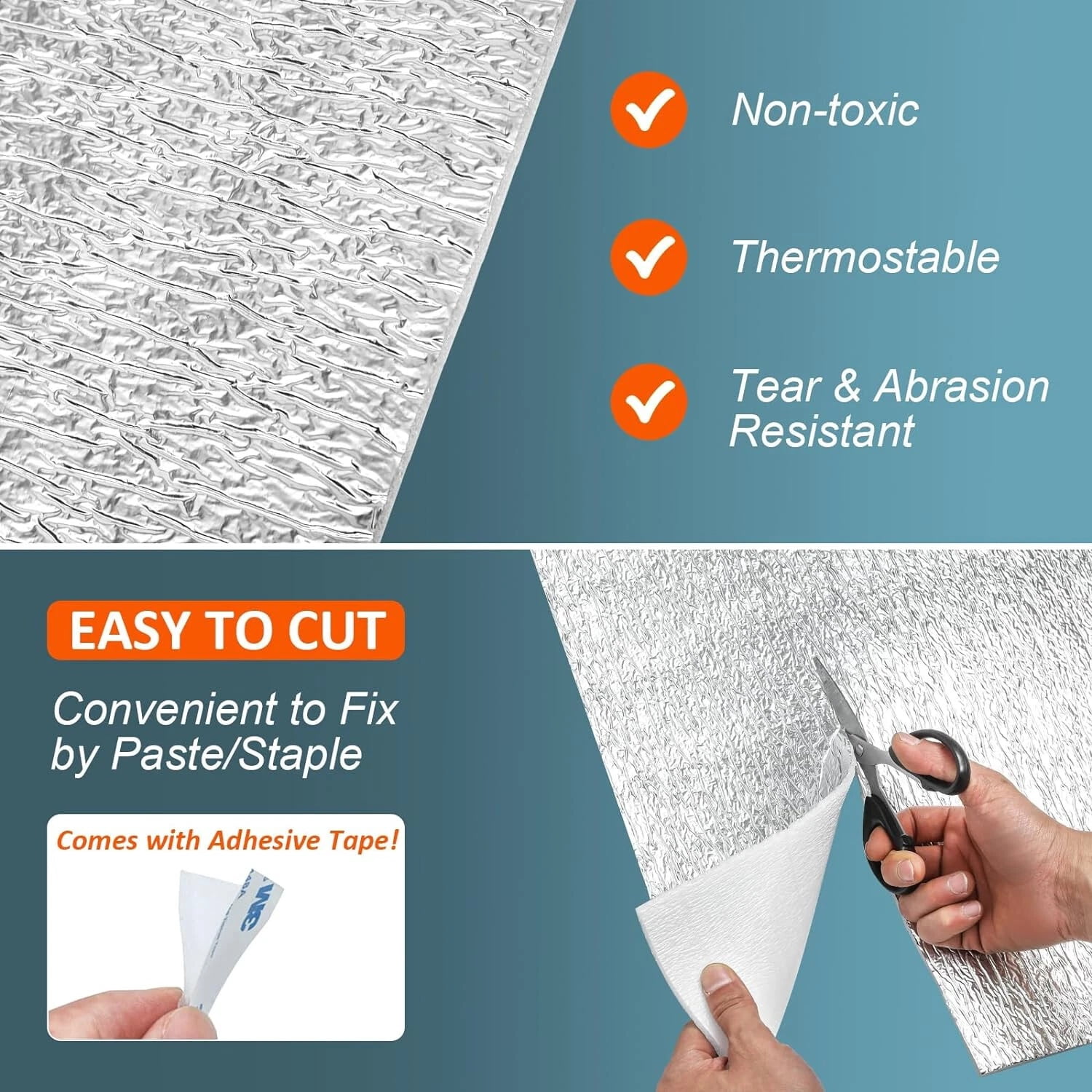 Garage Door Insulation Kit Fits 18' x 8' 4 Rolls Garage Door Insulation 24'x18'