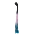 thumbnail image 3 of Casco Cola De Caballo Decoración Motocicleta De Moda Casco Degradado Rastas PelucaNegro Rosa Lago Azul, 3 of 8