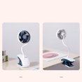 thumbnail image 2 of serony USB Rechargeable Clip Desktop Fan Portable Clamp Table Fan Baby Stroller Bedside Air Cooler Fan, 2 of 8