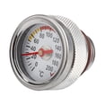 thumbnail image 2 of Medidor de temperatura del motor Medidor de aceite de motocicleta para barcos coches marinos Auto camión lente transparente M20x1.5 0 a 200  degreeC medidor argén, 2 of 8
