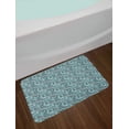 thumbnail image 2 of Blue Paisley Bath Mat, Flower Elements with Traditional Buta Ornaments Leave Like Motifs, Plush Bathroom Decor Mat with Non Slip Backing, 29.5" X 17.5", Dark Brown and Sea Blue, by Ambesonne, 2 of 2