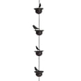 thumbnail image 5 of 8 - Foot Vintage Bird - Decorated Rain Chain in Bronze - Elegant and Functional, 5 of 6