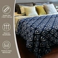 thumbnail image 5 of Catalonia Fleece Throw Blanket for Couch, Lightweight All Seasons Soft Cozy Moroccan Blanket for Home Living Room Decorative, 50'' x 60'', Blue, 5 of 7