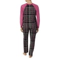 thumbnail image 2 of Secret Treasures Women’s and Women’s Plus Super Soft Velour Raglan Sleeve Top and Pant Pajama Set, 2 of 2