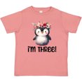 thumbnail image 3 of Inktastic 3rd Birthday Penguin 3 Year Old Girl Girls Toddler T-Shirt, 3 of 5