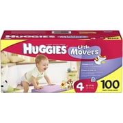 Huggies Little Movers Diapers, Size 4, 100-Count