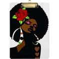 thumbnail image 1 of FMSHPON Black Woman Clipboard Hardboard Wood Nursing Clip Board and Pull for Standard A4 Letter 13x9 inches, 1 of 7