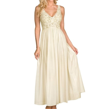 

Women s Shadowline 31737 Silhouette 53 Inch Gown (Ivory 3X)