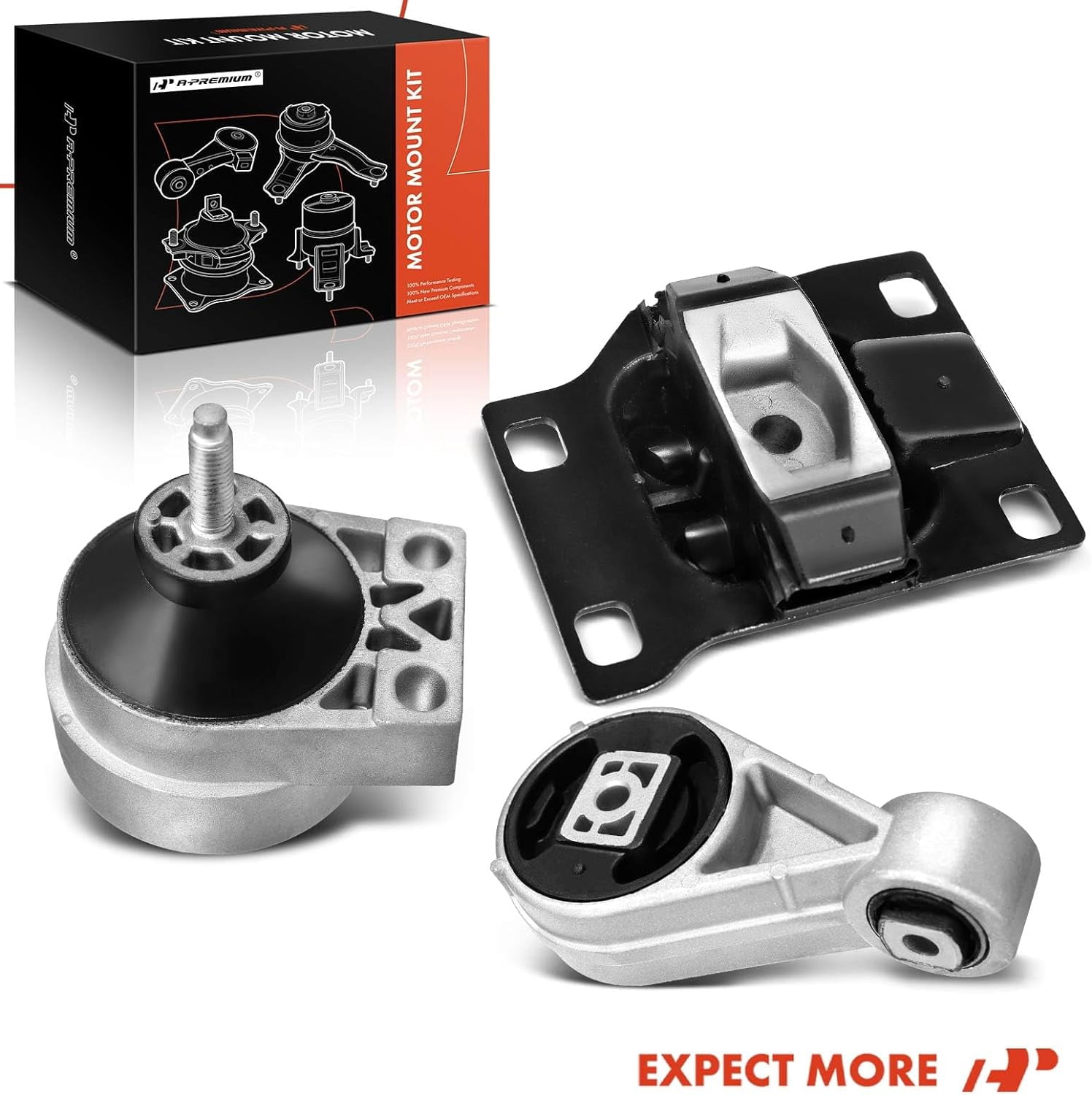 A-Premium 3PCS Engine Motor Mount Compatible with Ford Focus 2000 2001 2002 2003 2.0L DOHC A2939 A2986 A3003