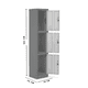 thumbnail image 2 of Locker Metálico Alto de 3 Compartimentos Amplios con Puertas y Llave para Almacenamiento Seguro para Oficina, Gimnasio o Personal, 2 of 7