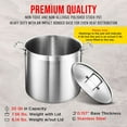 thumbnail image 6 of Bakken-Swiss Stainless Steel Stockpot with Lid, 20 Quart, Heavy-Duty 18/8 Steel, Induction & Oven Safe, Riveted Handles, 6 of 9