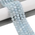 thumbnail image 5 of Natural Aquamarine Beads Strands Grade A Round 6mm Hole: 1mm 67pcs/strand 15.7 inch(40cm), 5 of 5