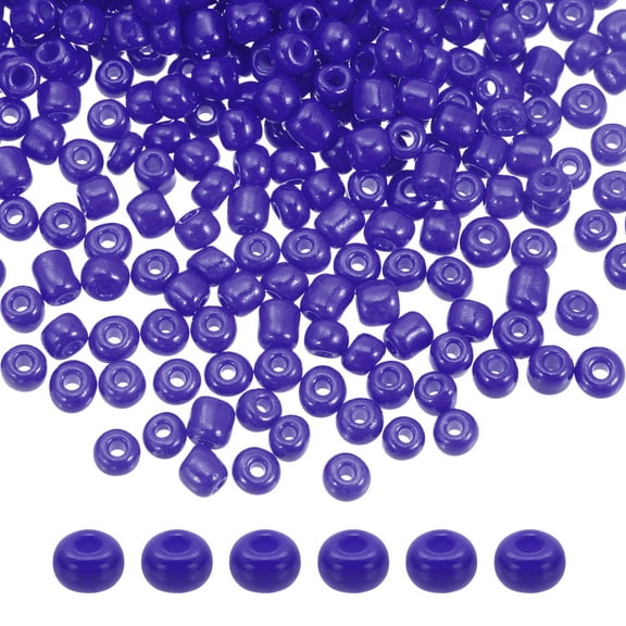 REGALWOVEN Glass Beads Loose Tiny Round Mini Beads for Bracelet Earring Rings Jewelry Making Blue Purple