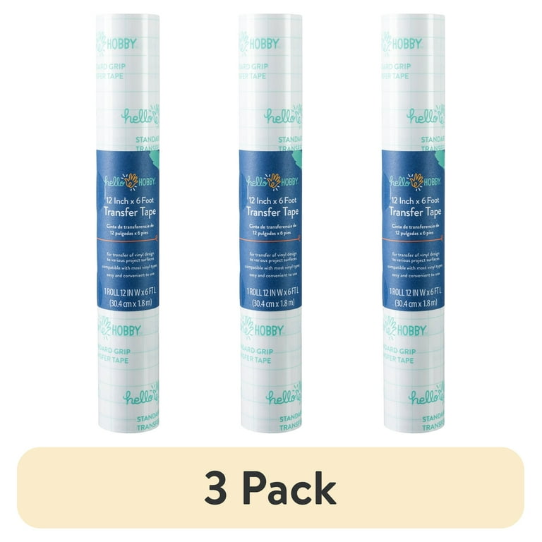 Hello Hobby Clear Transfer Tape Roll, 3 Pack 12" x 6' photo 1