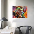 thumbnail image 4 of Orinice Frog with Red Eyes Fine Art Aesthetic Poster & Print Wall Painting for Classroom Kitchen Office Farmhouse Bathroom Room Decor Pictures Wall Art Painting Wall Decor for Bathroom Canvas, 4 of 6