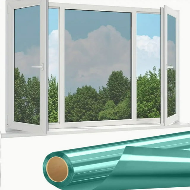 XYKA Privacy Heat Insulation Window Security Film, Reusable Electrostatic Adsorption Window Sticker, One Way Window Privacy Film for Home and Office, 23.62" X 196.85"