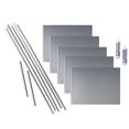 thumbnail image 1 of FASÄDE Rib Decorative Vinyl Backsplash 15 sq ft Kit in Argent Silver, 1 of 6