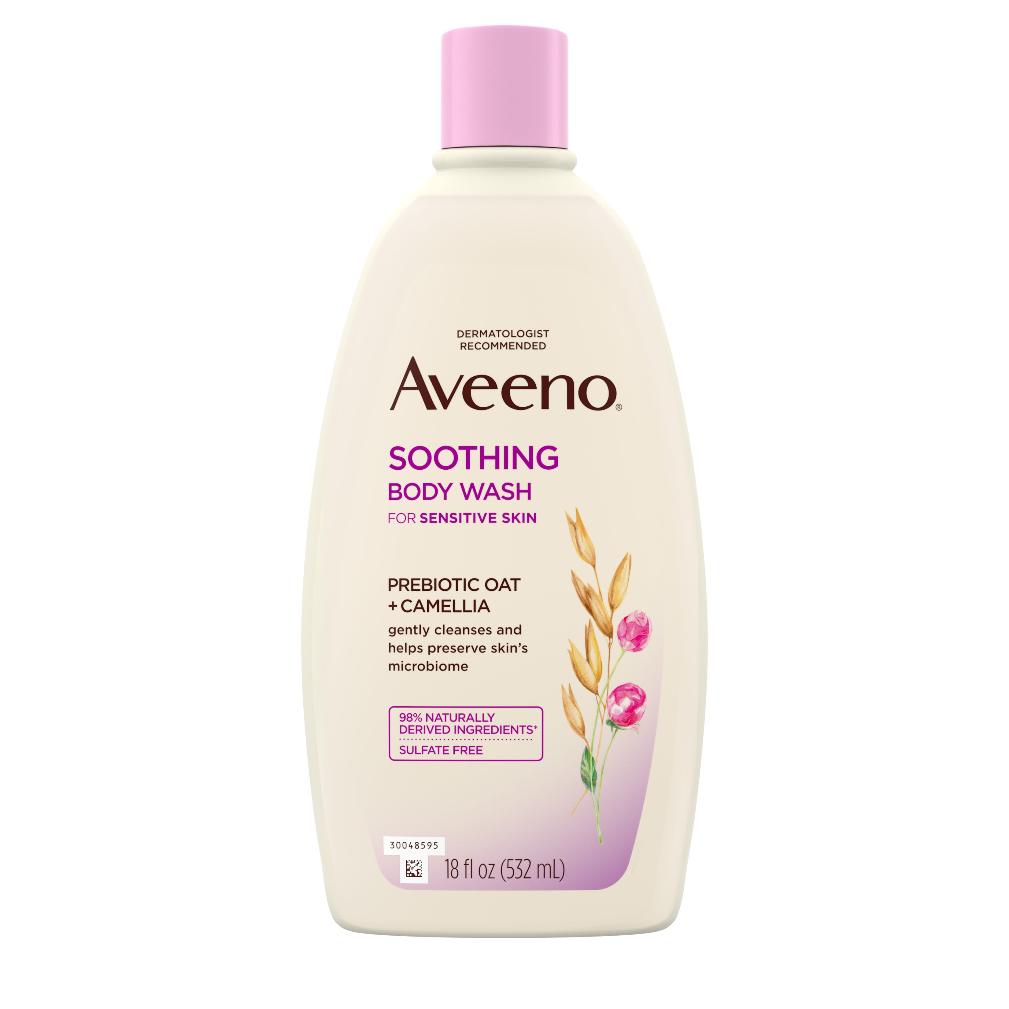 Aveeno Soothing Body Wash for Sensitive Skin, Camellia, 18 fl. oz