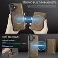 thumbnail image 2 of Wallet Case for iPhone 16 Plus,Compatible with MagSafe for Men Women,Detachable Magnetic Wallet Phone Case with Card Holder,Kickstand,PU Leather Shockproof Anti-fall Phone Case,Coffee, 2 of 12
