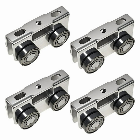 4 Wheel Trolley Assembly Rollers,Load & Stable Roller Trolley for Electric Hoist, Suit for 1-5/8in Wide and Taller 4Pcs