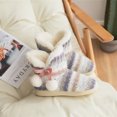 thumbnail image 6 of GURGER Slipper Boots Women Winter Knit Booties Slippers Ladies Plush Lined Ankle Slippers Memory Foam House Shoes Indoor Outdoor Slippers, 6 of 7