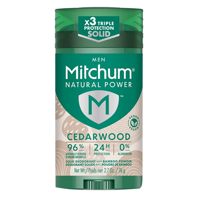 Desodorante Mitchum natural bamboo powder en barra para hombre 76 g